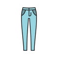 Women`s skinny jeans color icon