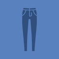 Women`s skinny jeans glyph color icon