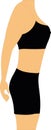 Women`s slender sports body - drawing