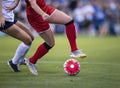 Women's soccer game Royalty Free Stock Photo