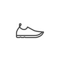 Women`s sport shoe line icon