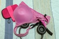 Women`s sports bra, after a home workout. Fetish