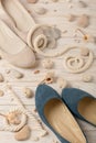 Women`s summer shoes for beach holidays. Royalty Free Stock Photo