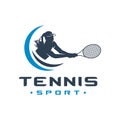 Women`s tennis sports logo