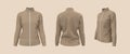 WomenÃ¢â¬â¢s tracksuit jacket mockup, 3d illustration, 3d rendering