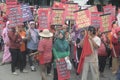 The Women's Traditional Market Vendors Conduct Demonstration Soekarno Sukoharjo