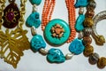 Women`s turquoise jewelry