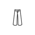 Women`s wide pants line icon