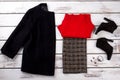 Women`s winter clothes. Royalty Free Stock Photo