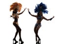 Women samba dancer silhouette