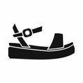 Women sandale icon, simple style