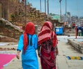 People on street in Varanasi, India