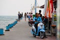 Women with scooter Royalty Free Stock Photo