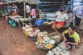 Women seller local foods at rural street market