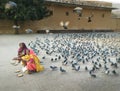 Women Selling Birdseeds, Jaipur, India