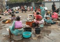 Women selling fishes at Visakhapatnam fishing harbour