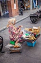 Women selling satay on Jalan Malioboro, Jogjakarta, Indonesia.