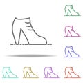 women shoe icon. Elements of Beauty, make up, cosmetics in multi color style icons. Simple icon for websites, web design, mobile Royalty Free Stock Photo