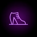 women shoe icon. Elements of Beauty, make up, cosmetics in neon style icons. Simple icon for websites, web design, mobile app, Royalty Free Stock Photo