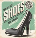 Women shoes flyer design concept