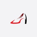 women shoes heel icon vector logo symbol Royalty Free Stock Photo