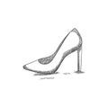 Women shoes high heels illustration design Royalty Free Stock Photo