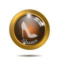 Women shoes icon, sign, illustration Royalty Free Stock Photo