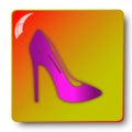 Women shoes icon,sing,illustration Royalty Free Stock Photo