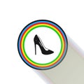 Women shoes icon,sing,illustration Royalty Free Stock Photo