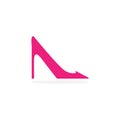 women shoes illustration logo vector Royalty Free Stock Photo