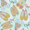 Women shoes seamless pattern. Royalty Free Stock Photo