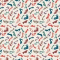 Women shoes seamless pattern