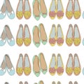 Women shoes seamless pattern. Royalty Free Stock Photo