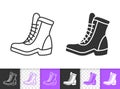 Women Shoes simple black line vector icon Royalty Free Stock Photo