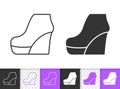 Women Shoes simple black line vector icon Royalty Free Stock Photo