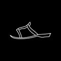 Women Shoes thin line icon. Outline sign of summer sandals