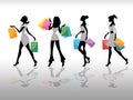 Women Shopping Indicates Retail Sales And Adult