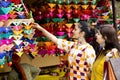 Women shopping for souvenirs at Surajkund Mela Royalty Free Stock Photo