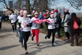 Women show Polish pride while running in the Chicago Polish Independence day 5k