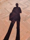 Women silhouette shadow human being standing background abstract