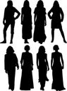 Women silhouettes Royalty Free Stock Photo
