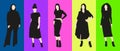 Women silhouettes, beautiful models figure vectors