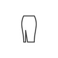 Women skirt line icon