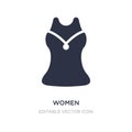 women sleeveless shirt icon on white background. Simple element illustration from Fashion concept