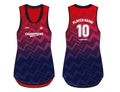 Women Sleeveless Tank top Sports t-shirt Jersey design concept Illustration suitable for girls and Ladies for Volleyball jersey,
