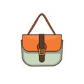 Women sling bag icon design, woman bag in cartoon style, vector illustration design elements Royalty Free Stock Photo