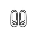 Women slippers line icon Royalty Free Stock Photo