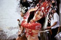 Women, smile and samba dancer for performance with passion, fashion and drums for music in Brazil. Female person Royalty Free Stock Photo