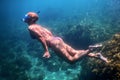 Women Snorkeling in the Tropical Sea, Underwater Women