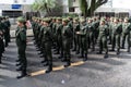 Women soldiers of the Brazilian army parading on Brazilian independence day in Salvador, Brazil.
